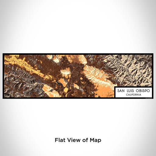 Flat View of Map Custom San Luis Obispo California Map Enamel Mug in Ember