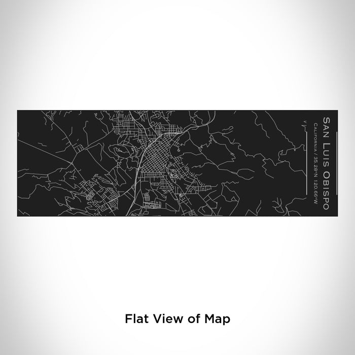 Rendered View of San Luis Obispo California Map Engraving on 10oz Stainless Steel Insulated Cup with Sliding Lid in Black