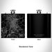 Rendered View of San Luis Obispo California Map Engraving on 6oz Stainless Steel Flask in Black