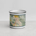 Front View Custom San Luis Obispo California Map Enamel Mug in Woodblock