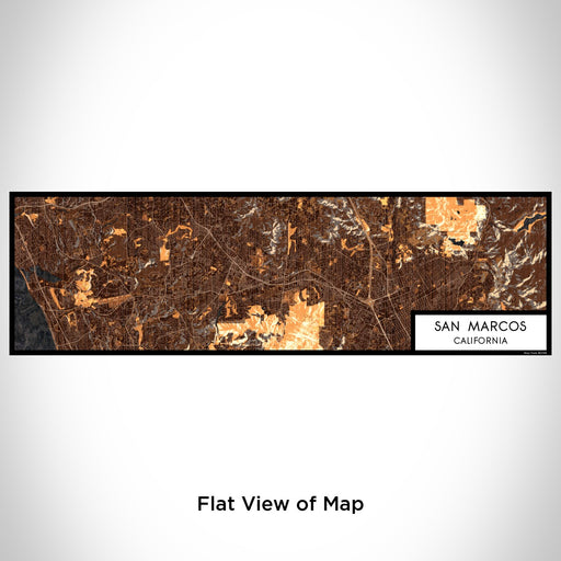 Flat View of Map Custom San Marcos California Map Enamel Mug in Ember