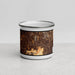 Front View Custom San Marcos California Map Enamel Mug in Ember