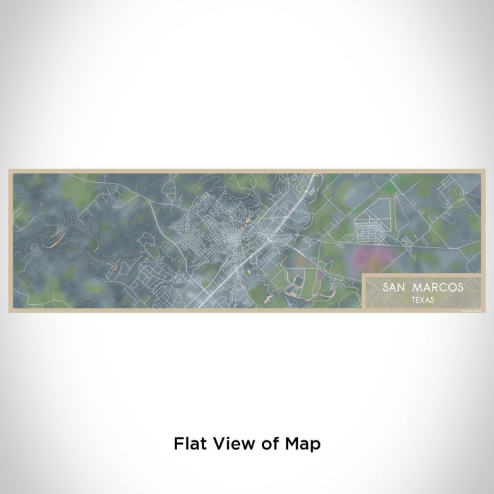 Flat View of Map Custom San Marcos Texas Map Enamel Mug in Afternoon