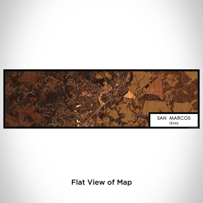 Flat View of Map Custom San Marcos Texas Map Enamel Mug in Ember
