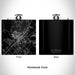 Rendered View of San Marcos Texas Map Engraving on 6oz Stainless Steel Flask in Black