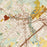 San Marcos Texas Map Print in Woodblock Style Zoomed In Close Up Showing Details