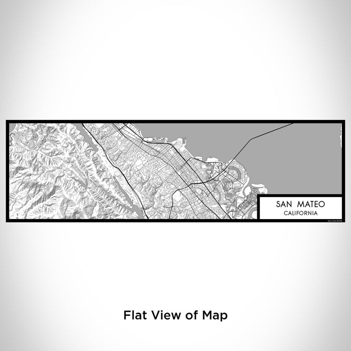 Flat View of Map Custom San Mateo California Map Enamel Mug in Classic