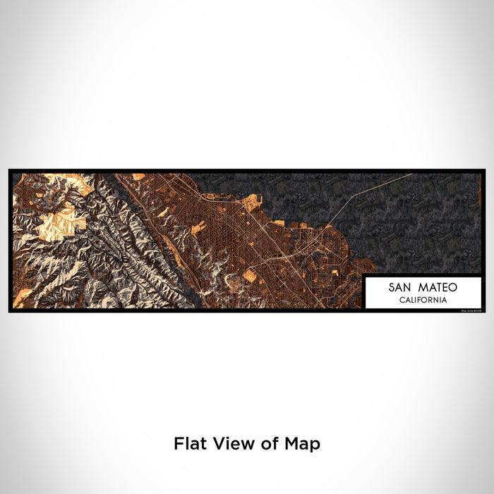 Flat View of Map Custom San Mateo California Map Enamel Mug in Ember