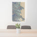 24x36 San Rafael California Map Print Portrait Orientation in Afternoon Style Behind 2 Chairs Table and Potted Plant