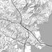 San Rafael California Map Print in Classic Style Zoomed In Close Up Showing Details