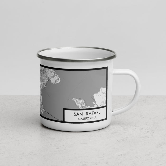 Right View Custom San Rafael California Map Enamel Mug in Classic