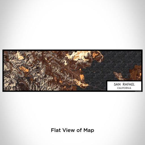Flat View of Map Custom San Rafael California Map Enamel Mug in Ember
