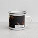 Right View Custom San Rafael California Map Enamel Mug in Ember