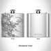Rendered View of San Rafael California Map Engraving on 6oz Stainless Steel Flask