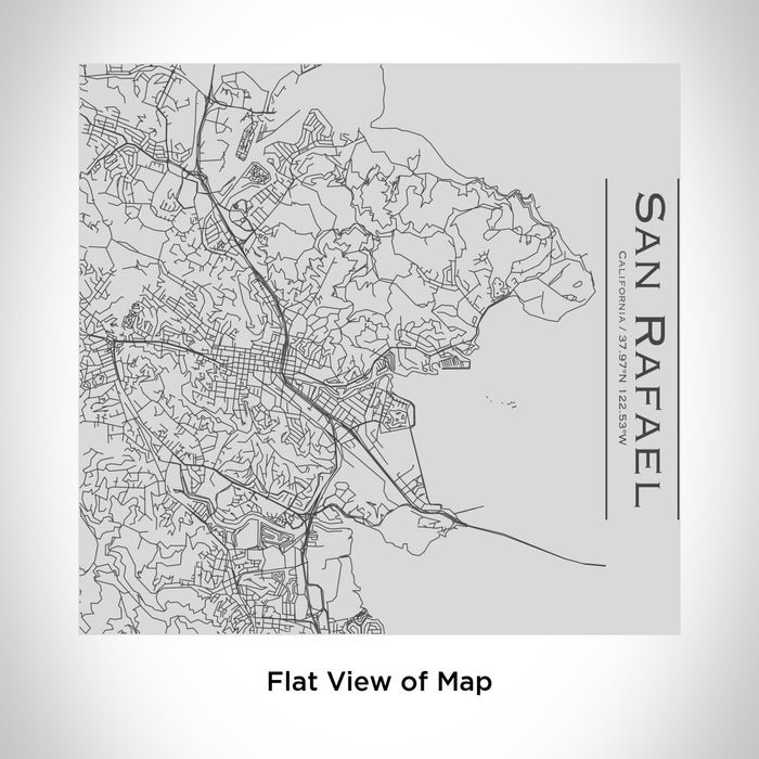 Rendered View of San Rafael California Map Engraving on 17oz Stainless Steel Insulated Tumbler