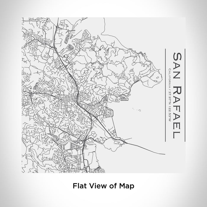 Rendered View of San Rafael California Map Engraving on 17oz Stainless Steel Insulated Tumbler in White