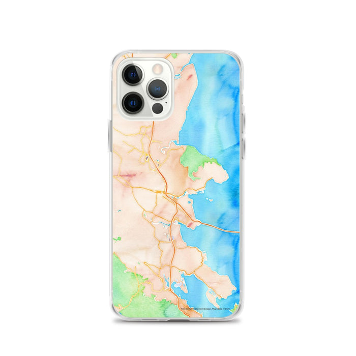 Custom iPhone 12 Pro San Rafael California Map Phone Case in Watercolor