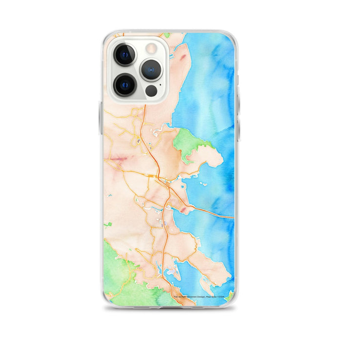 Custom iPhone 12 Pro Max San Rafael California Map Phone Case in Watercolor