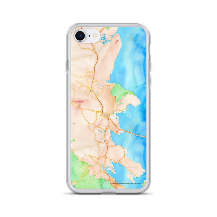 Custom iPhone SE San Rafael California Map Phone Case in Watercolor