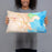 Person holding 20x12 Custom San Rafael California Map Throw Pillow in Watercolor