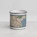 Front View Custom San Rafael California Map Enamel Mug in Woodblock