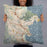 Person holding 22x22 Custom San Rafael California Map Throw Pillow in Woodblock