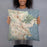 Person holding 18x18 Custom San Rafael California Map Throw Pillow in Woodblock