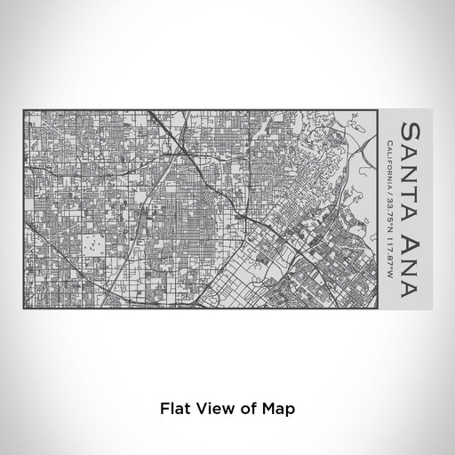 Rendered View of Santa Ana California Map Engraving on 17oz Stainless Steel Insulated Cola Bottle