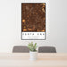 24x36 Santa Ana California Map Print Portrait Orientation in Ember Style Behind 2 Chairs Table and Potted Plant