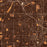Santa Ana California Map Print in Ember Style Zoomed In Close Up Showing Details