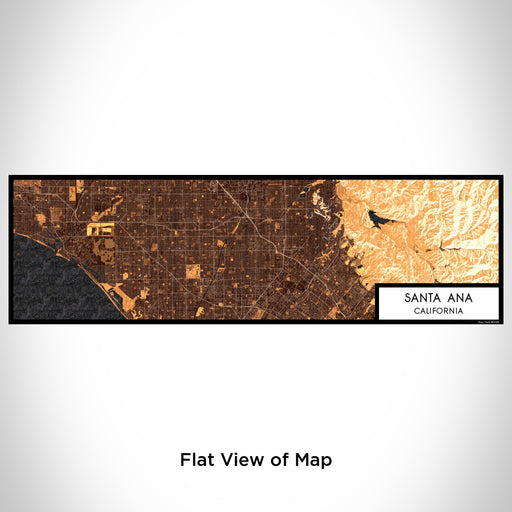 Flat View of Map Custom Santa Ana California Map Enamel Mug in Ember