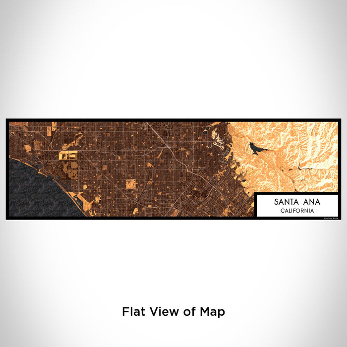 Flat View of Map Custom Santa Ana California Map Enamel Mug in Ember