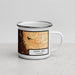 Right View Custom Santa Ana California Map Enamel Mug in Ember