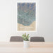 24x36 Santa Barbara California Map Print Portrait Orientation in Afternoon Style Behind 2 Chairs Table and Potted Plant