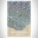Santa Barbara California Map Print Portrait Orientation in Afternoon Style With Shaded Background
