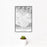 12x18 Santa Barbara California Map Print Portrait Orientation in Classic Style With Small Cactus Plant in White Planter