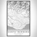 Santa Barbara California Map Print Portrait Orientation in Classic Style With Shaded Background