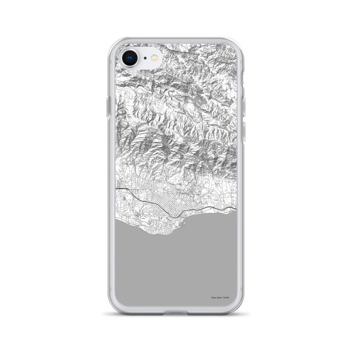Custom Santa Barbara California Map iPhone SE Phone Case in Classic