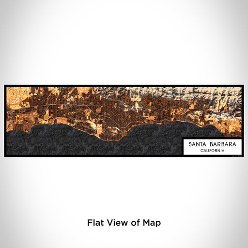 Flat View of Map Custom Santa Barbara California Map Enamel Mug in Ember