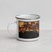 Left View Custom Santa Barbara California Map Enamel Mug in Ember