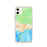 Custom Santa Barbara California Map Phone Case in Watercolor