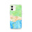Custom Santa Barbara California Map iPhone 12 Phone Case in Watercolor