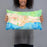Person holding 20x12 Custom Santa Barbara California Map Throw Pillow in Watercolor