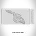 Rendered View of Santa Catalina Island California Map Engraving on 17oz Stainless Steel Insulated Cola Bottle
