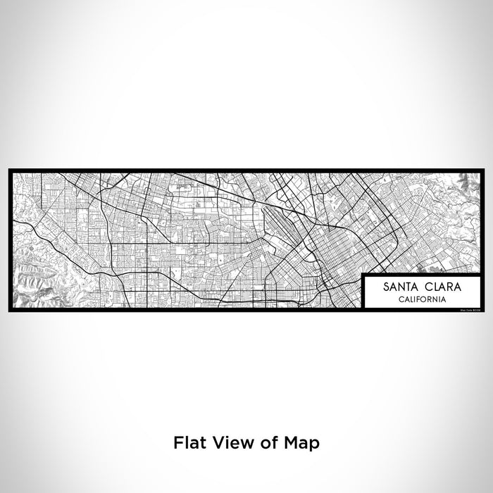 Flat View of Map Custom Santa Clara California Map Enamel Mug in Classic