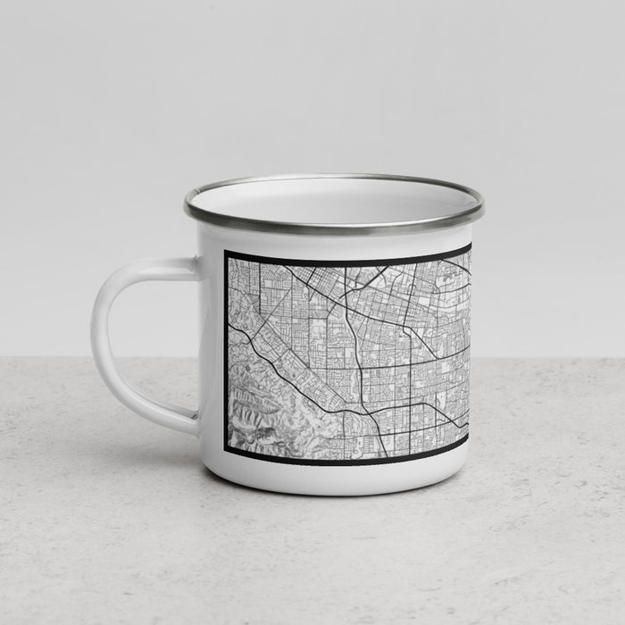 Left View Custom Santa Clara California Map Enamel Mug in Classic