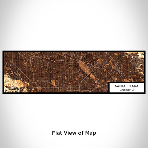 Flat View of Map Custom Santa Clara California Map Enamel Mug in Ember