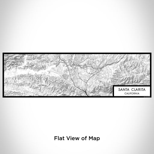 Flat View of Map Custom Santa Clarita California Map Enamel Mug in Classic