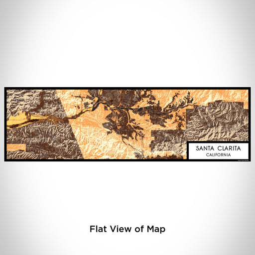 Flat View of Map Custom Santa Clarita California Map Enamel Mug in Ember