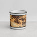 Front View Custom Santa Clarita California Map Enamel Mug in Ember